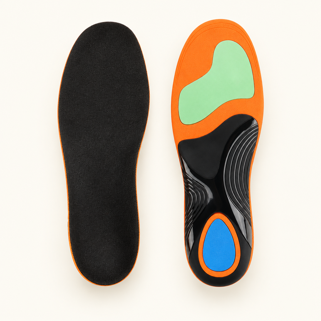 Flat & Low Arch insole pair, top and underside